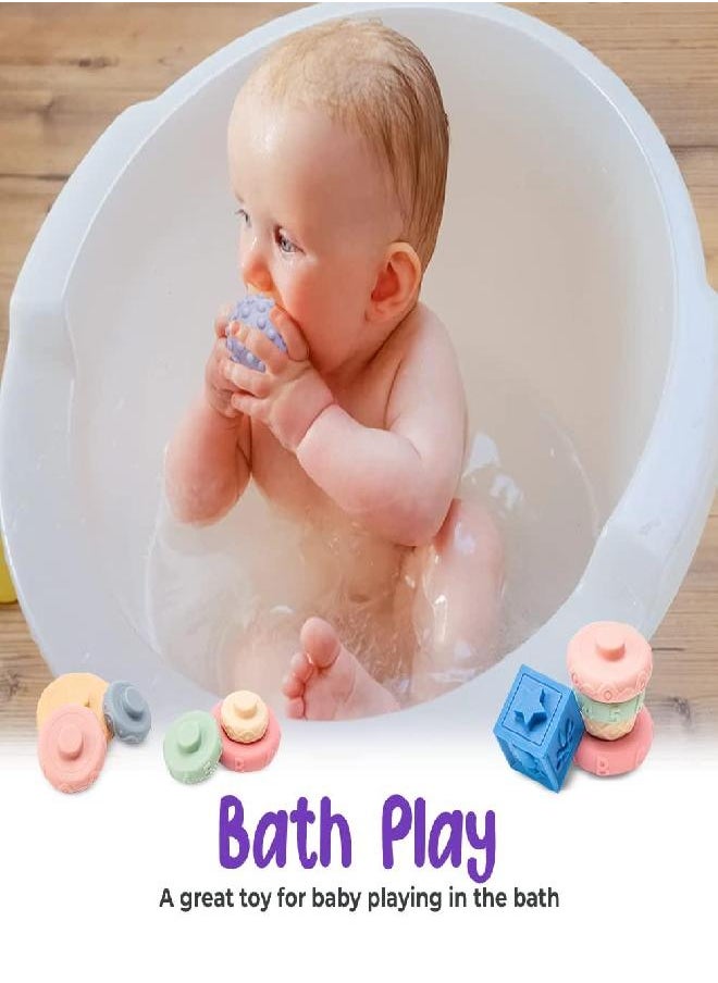 Generic - 24 Pack Montessori Toys for Babies | 3 in 1 Baby Toys Bundle | Stacking & Nesting Toys | Baby Toys 6 to 12 Months |Teething Toys for Babies Upto-6 Months | Educational Toys - Image 1