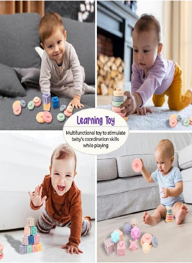 Generic - 24 Pack Montessori Toys for Babies | 3 in 1 Baby Toys Bundle | Stacking & Nesting Toys | Baby Toys 6 to 12 Months |Teething Toys for Babies Upto-6 Months | Educational Toys - Image 1