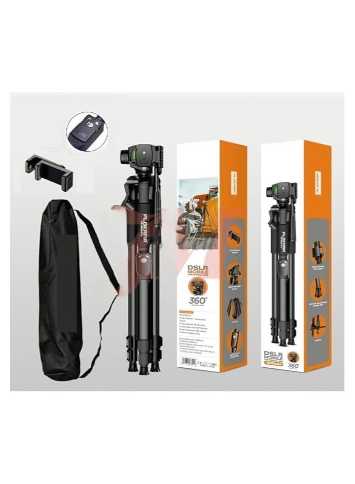 PLOKAMA PK 9950 Tripod 360° 150CM Camera Camcorder Stand for Photography, Compatible with Mobile Phones and Cameras - Image 2