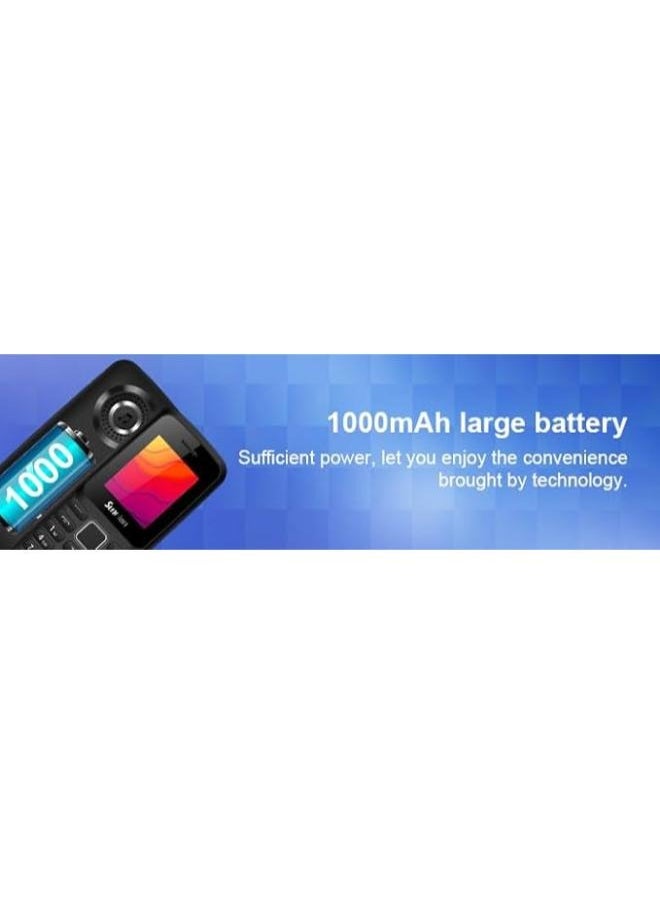  ‏سونيلان - موبايل سونيلان S101 ثنائي الشريحة بطارية 1000 أسود أخضر - Image 1
