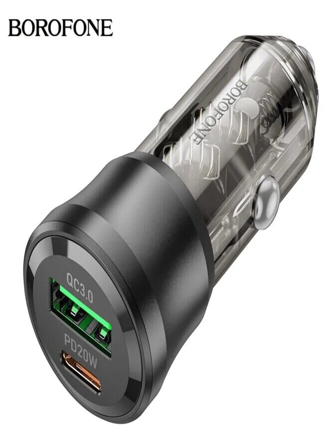 BOROFONE BZ25 Car Charger PD38W Fast Charging Dual Port Car Adapter QC3.0 USB A Type-C Phone Car Charger For iPhone15 14 1312 Xiaomi Huawei Samsung Super Charge Adapter - Image 3