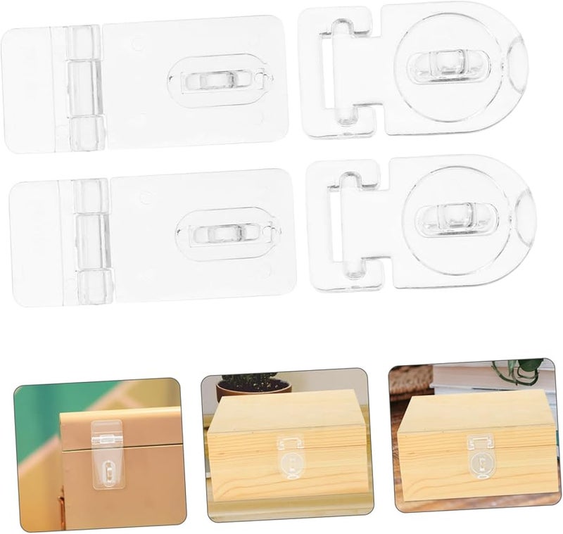 PartyKindom 60pcs Transparent Jewelry Box Locks No Drill Required 5 Pack - Image 4