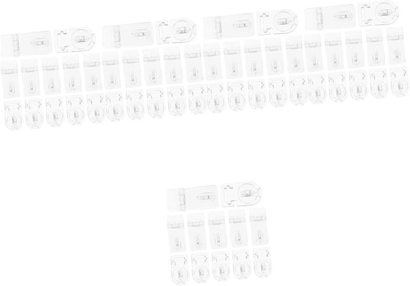 PartyKindom 60pcs Transparent Jewelry Box Locks No Drill Required 5 Pack - Image 1
