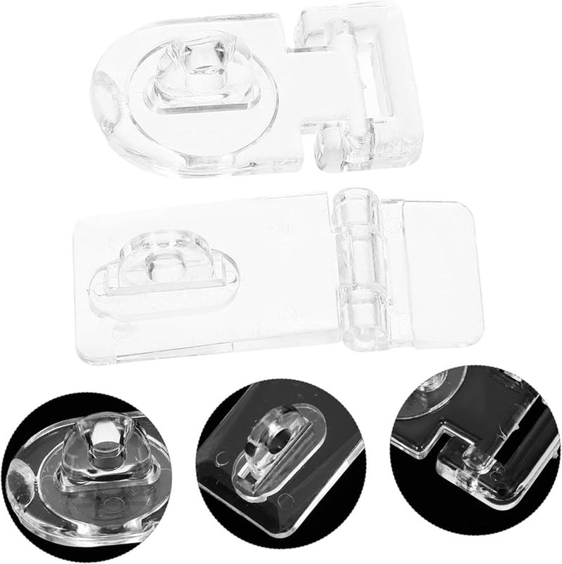 PartyKindom 60pcs Transparent Jewelry Box Locks No Drill Required 5 Pack - Image 5