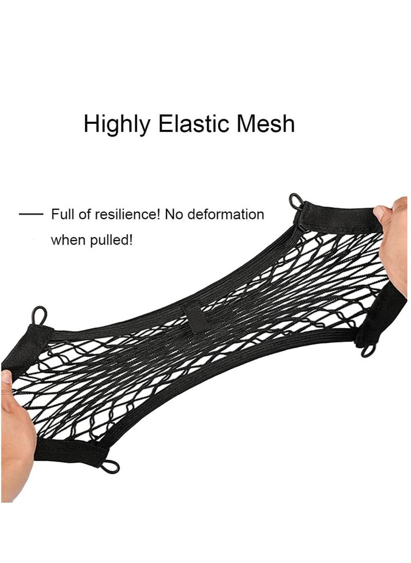 Generic - [2 Pack] Large Cargo Net for Trunk, RV, Boats Storage Mesh Pocket Net with 4 Mounting Screw and Built-in Hooks 19" x 9.8" inch - Image 1