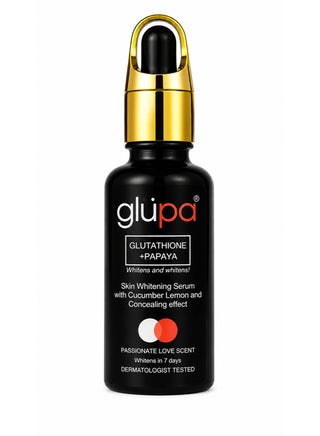 glupa glutathione+papaya skin whitening lotion and lightening serum for face and body with GLPA, glutathione. 50 ml. serum glutathione and papaya Beauty Glupa Skin Care Kuwait |