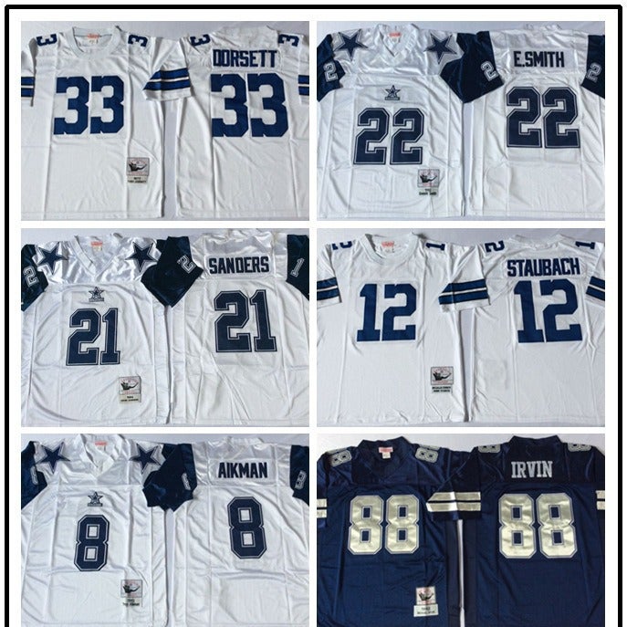 Rugby Uniform Dallas Cowboys Hall Of Fame 21 # 22 # Mn Retro Jersey Legend Limited Edition - Image 3