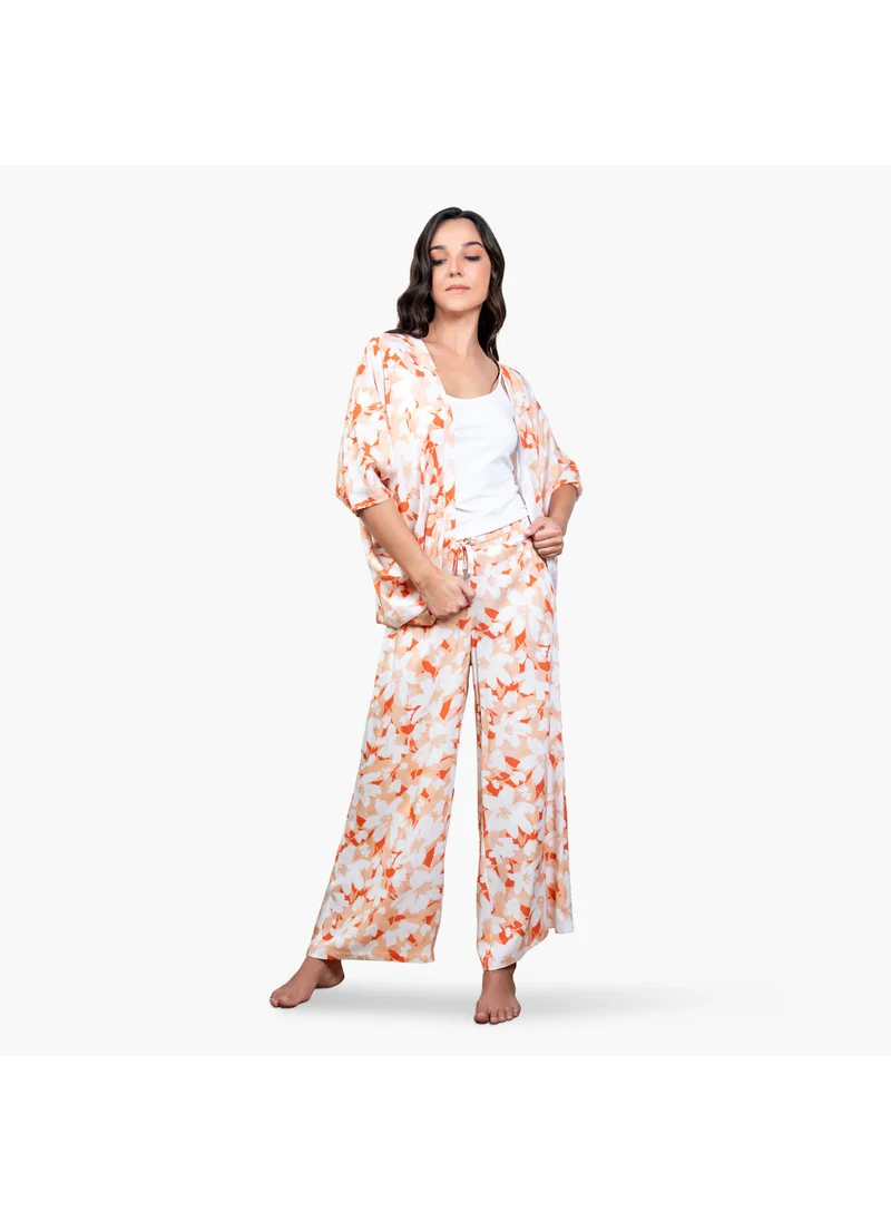 Aadaraya Aadaraya Floral Print Pyjama Set