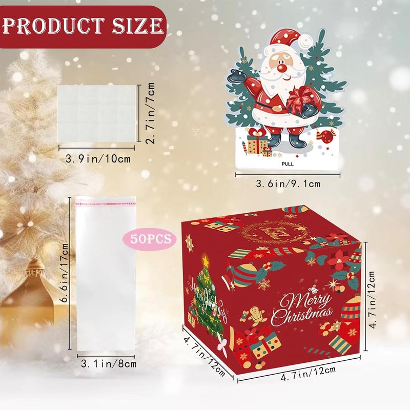 Mienocol Christmas Money Gift Box for Cash with Pull Out,Money Roll Gift Box,Funny Pull Cash from Money Case Novelty Festival Cash Drawer for Christmas Surprise - Image 2