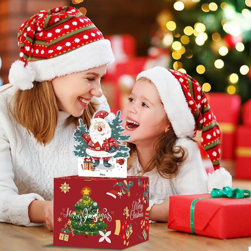 Mienocol Christmas Money Gift Box for Cash with Pull Out,Money Roll Gift Box,Funny Pull Cash from Money Case Novelty Festival Cash Drawer for Christmas Surprise - Image 5