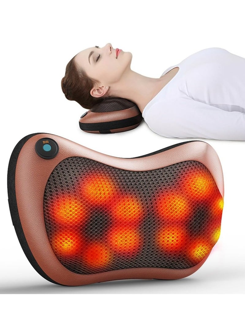 Snow Sonew Electronic Massage Pillow Shiatsu Deep Kneading Neck Back Shoulder Massager Cushion 8 Rollers with Heat for Car, Home, Office Black  - Image 1