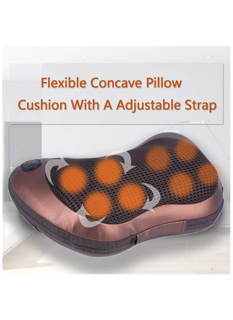Snow Sonew Electronic Massage Pillow Shiatsu Deep Kneading Neck Back Shoulder Massager Cushion 8 Rollers with Heat for Car, Home, Office Black  - Image 3