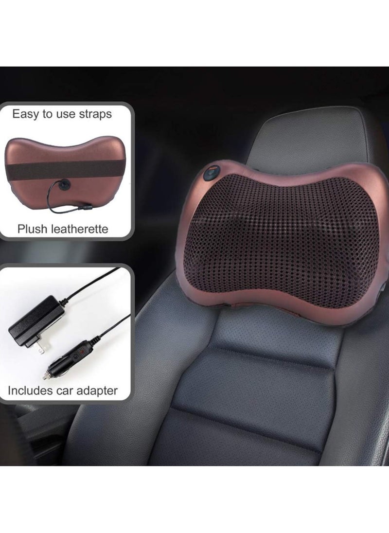 Snow Sonew Electronic Massage Pillow Shiatsu Deep Kneading Neck Back Shoulder Massager Cushion 8 Rollers with Heat for Car, Home, Office Black  - Image 5