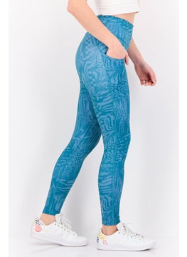 Adidas Women Tight Fit Daily Running Leggings, Teal Green  - Image 4