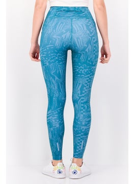 Adidas Women Tight Fit Daily Running Leggings, Teal Green  - Image 2