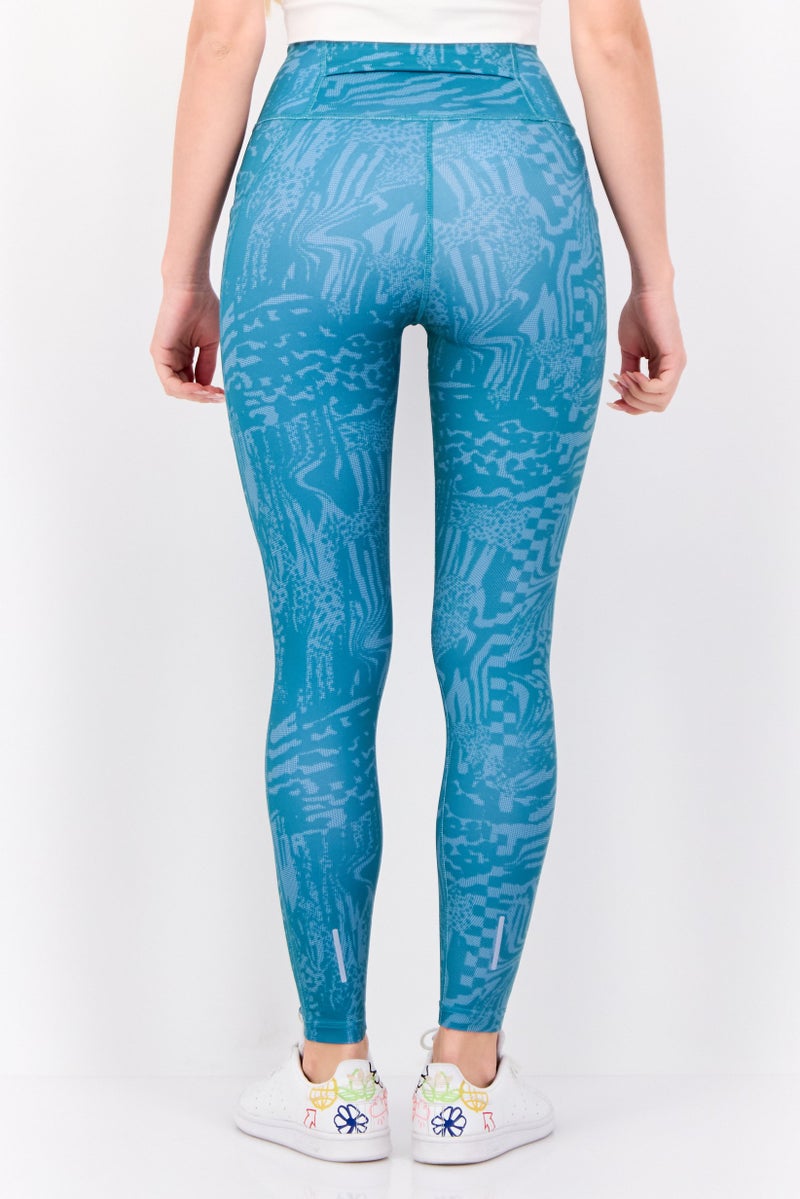 Adidas Women Tight Fit Daily Running Leggings, Teal Green - Image 2