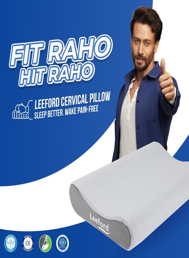 Leeford Contoured Cervical Pillow for Neck Pain, Spondylitis, Cervical | PU Foam Neck Support for Pain Relief & Better Sleep - Image 2