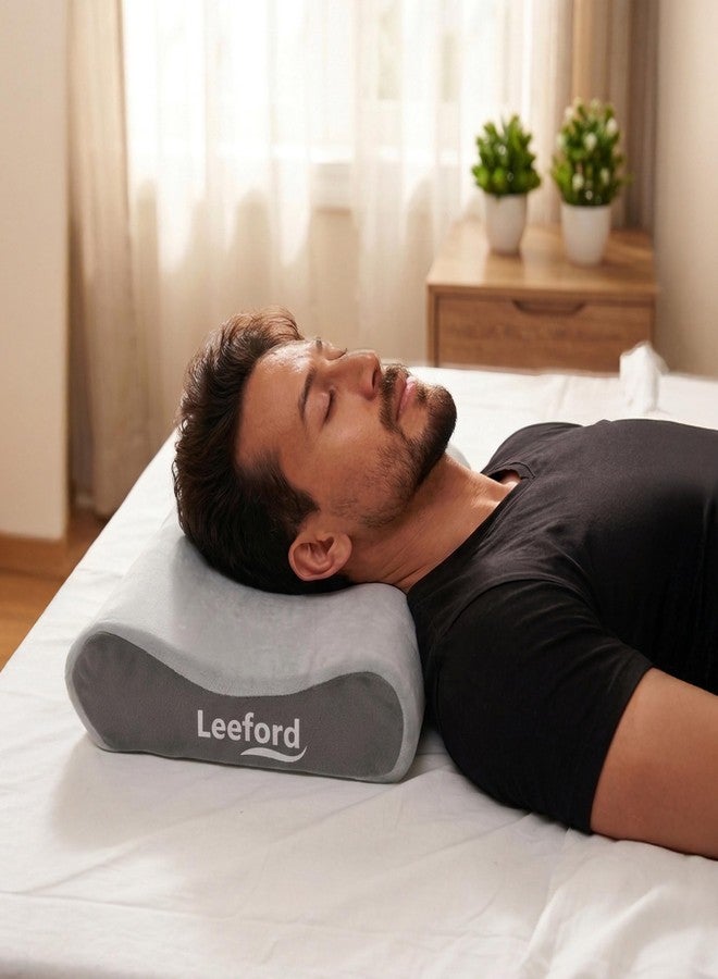 Leeford Contoured Cervical Pillow for Neck Pain, Spondylitis, Cervical | PU Foam Neck Support for Pain Relief & Better Sleep - Image 1