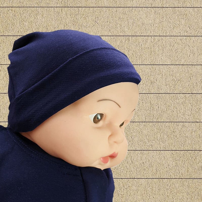 MammaChamp New Born Baby Zip POD with CapSwaddleSpandex Sleeping BagSack BlanketsPlain Blue Color 04Months Pack of 1 - Image 5