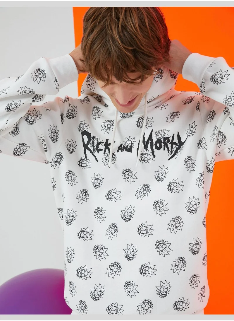 كوتون Rick and Morty Hoodie Licensed Printed