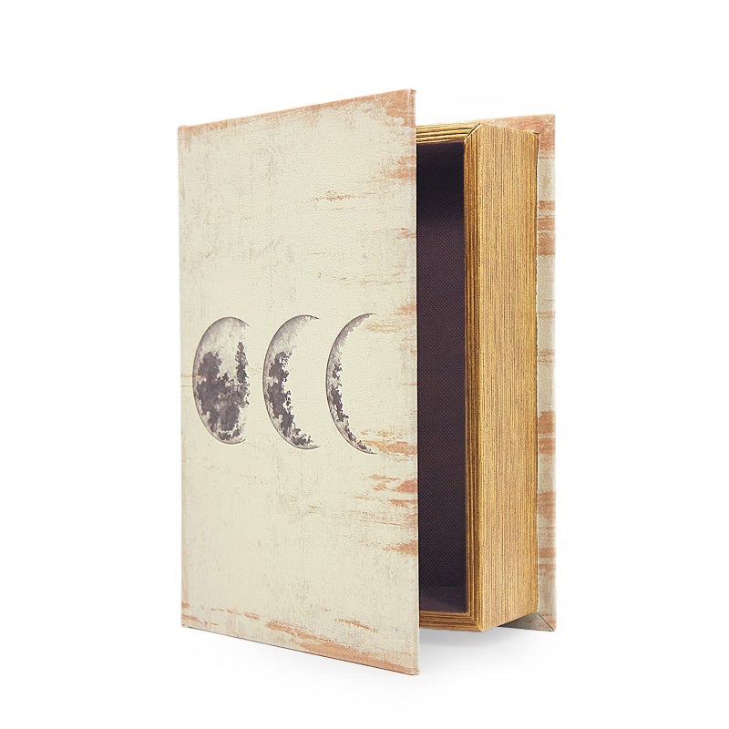 PACOLO Decorative Book Boxes, Faux Wood with Magnetic cover Storage for Hidden Jewelry, Money, and Cash (Lunar Eclipse) - Image 1