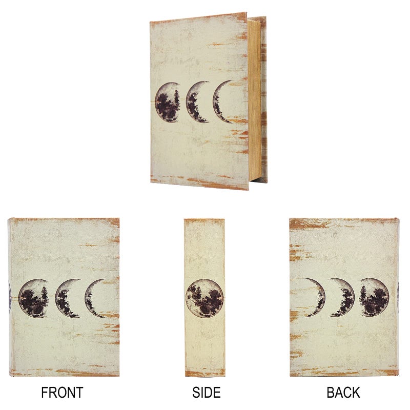 PACOLO Decorative Book Boxes, Faux Wood with Magnetic cover Storage for Hidden Jewelry, Money, and Cash (Lunar Eclipse) - Image 3