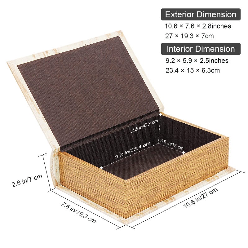 PACOLO Decorative Book Boxes, Faux Wood with Magnetic cover Storage for Hidden Jewelry, Money, and Cash (Lunar Eclipse) - Image 2