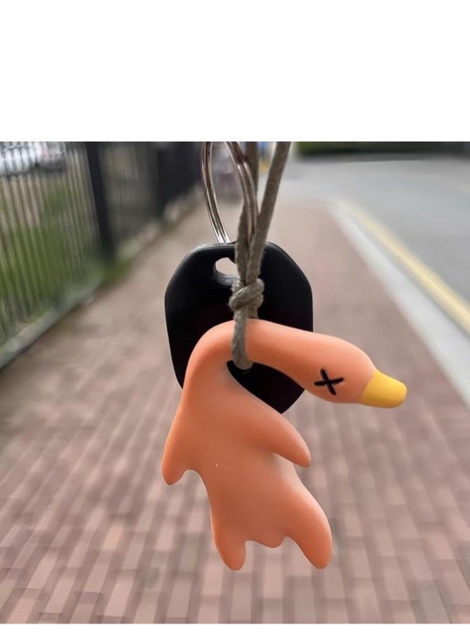 Uv Duck Color-Changing Roast Duck Car Pendant,Cute Temperature Reminder Pendant, Fun Hanging Ornament for Cars, Bicycles - Image 3
