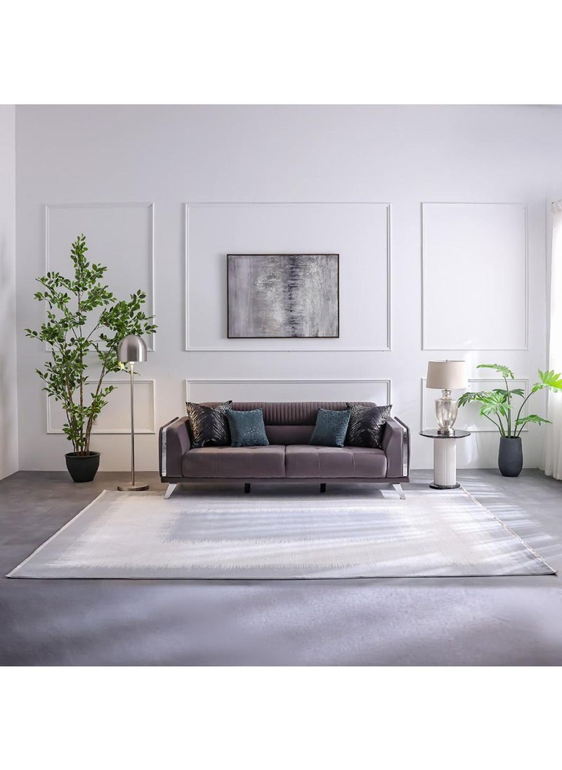 DANUBE HOME Luxura Artsilk Modern Contemporary Rug  Acrylic Area Rug Floor Covering L300xW200cm-Blue  - Image 5