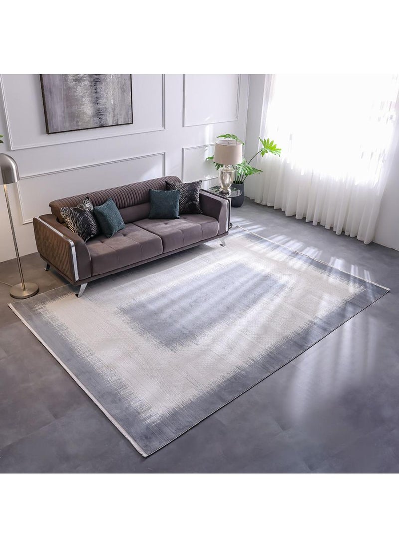 DANUBE HOME Luxura Artsilk Modern Contemporary Rug  Acrylic Area Rug Floor Covering L300xW200cm-Blue  - Image 4