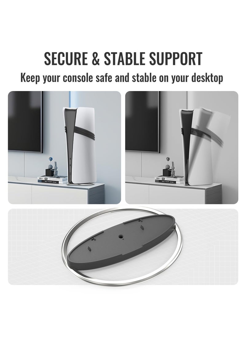 Generic - Game Console Docking Stand for PS5 Pro/Slim Game Console Upright Stand for PS5 Console All Series Universal (Silver) - Image 1