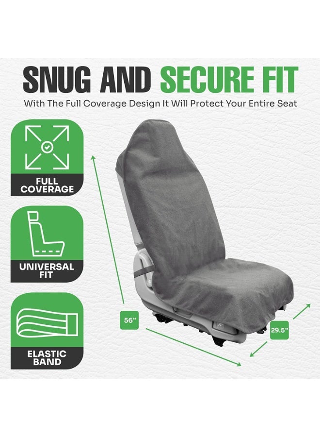 Waterproof and Sweatproof Car Seat Cover, Soft and Odor Resistant, Machine Washable, Protects Leather or Fabric, Removable Car Seat Cover, Suitable for Cars, SUVs, Trucks, Grey - Image 4