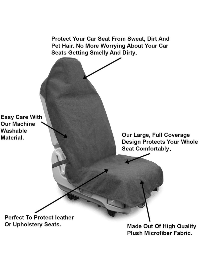 Waterproof and Sweatproof Car Seat Cover, Soft and Odor Resistant, Machine Washable, Protects Leather or Fabric, Removable Car Seat Cover, Suitable for Cars, SUVs, Trucks, Grey - Image 2