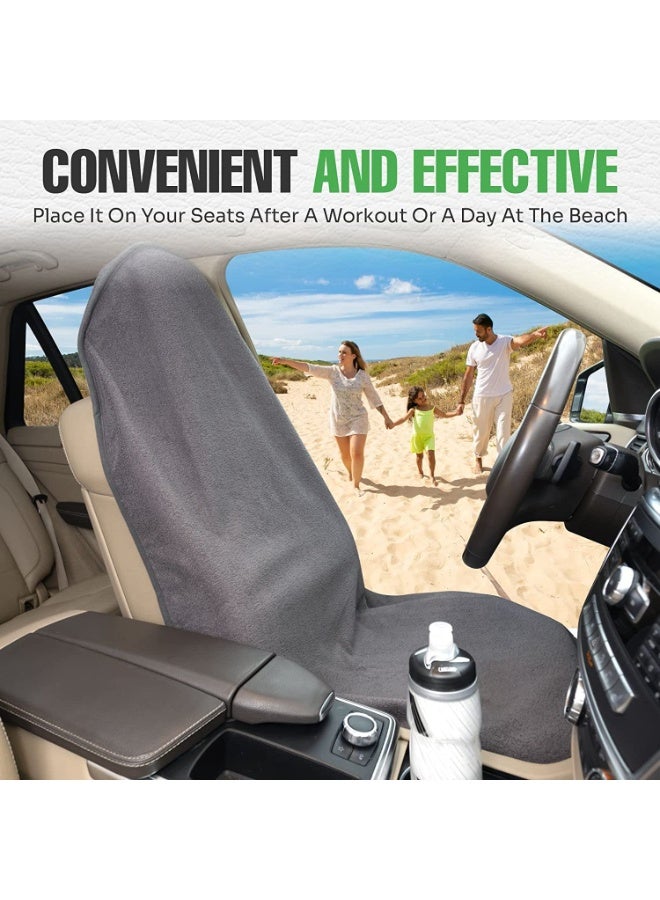 Waterproof and Sweatproof Car Seat Cover, Soft and Odor Resistant, Machine Washable, Protects Leather or Fabric, Removable Car Seat Cover, Suitable for Cars, SUVs, Trucks, Grey - Image 5