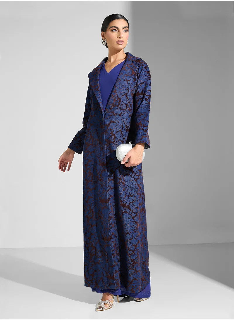 Golden Apple Printed Long Sleeves Maxi Dress
