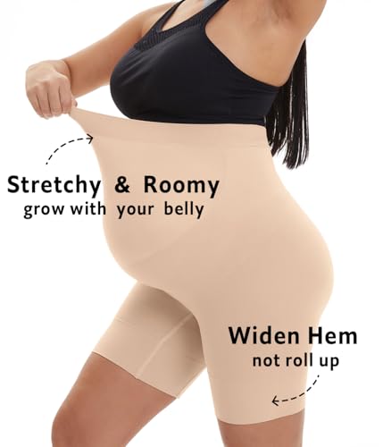 KUNINDOME Maternity Shapewear, 2 Pack of Nude, X-Large - Image 4