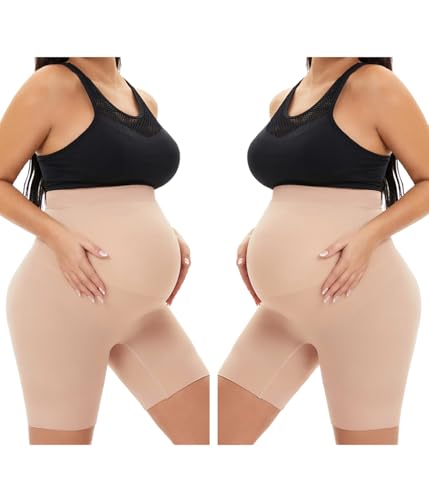 KUNINDOME Maternity Shapewear, 2 Pack of Nude, X-Large - Image 1