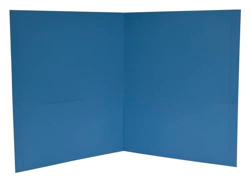 School Smart 2-Pocket Folders, Light Blue, Pack of 25 - Image 2