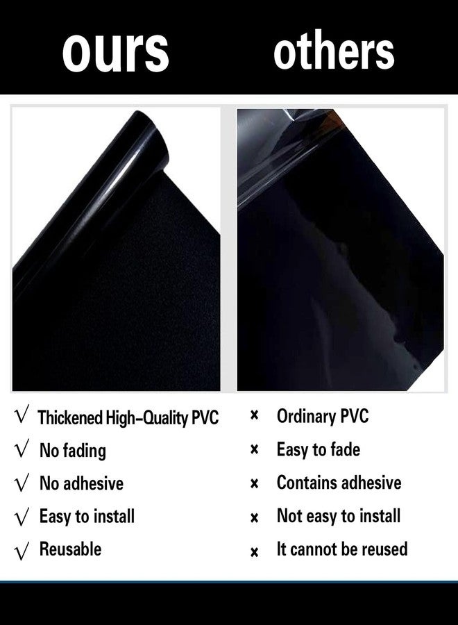 CICK SEED Fish Tank Aquarium Background - Black, Electrostatic Adhesion, Glue-Free, Easy Installation, Traceless Removal, Size 15.7 X 39 Inch - Image 3