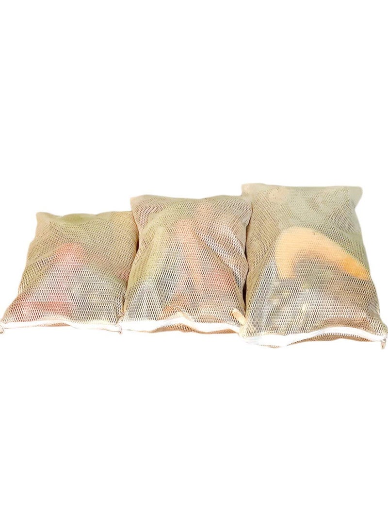HomeCute Homecute Vegetable and Fruit organiser Bag Fridge Bags Set of 6 Pcs Pack of 6 Grocery Bags (Grey)  - Image 3