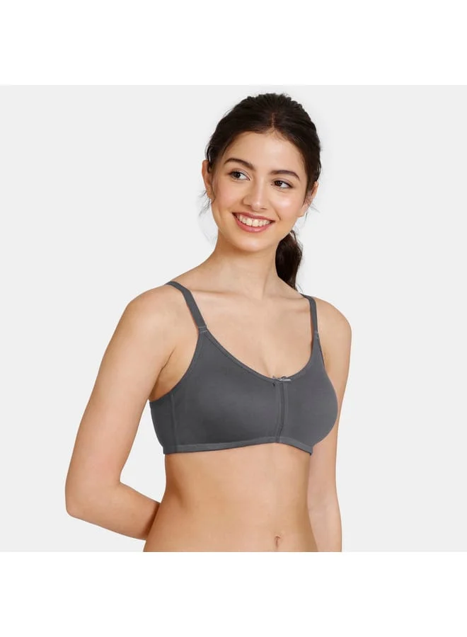 zivame Zivame Solid Bra with Hook and Eye Closure