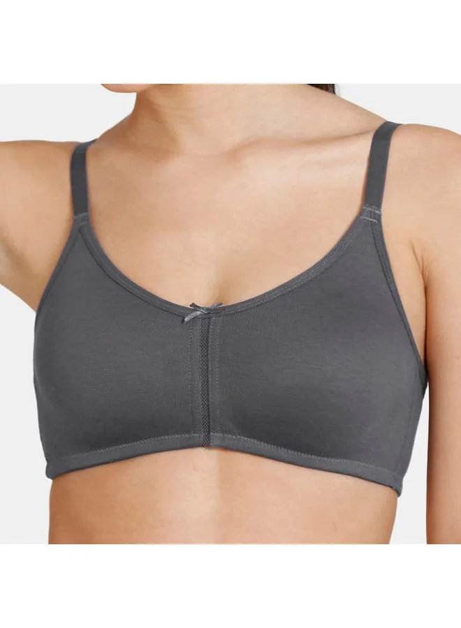 zivame Zivame Solid Bra with Hook and Eye Closure