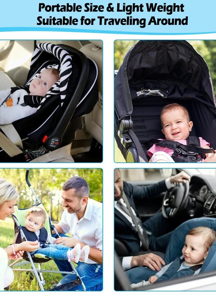 SOLARAE Upgraded Baby Travel Pillow for Head and Neck Support - Comfortable Baby Neck Pillow for Car Seat, Pushchair, and Travel (Bear Design) - Image 2