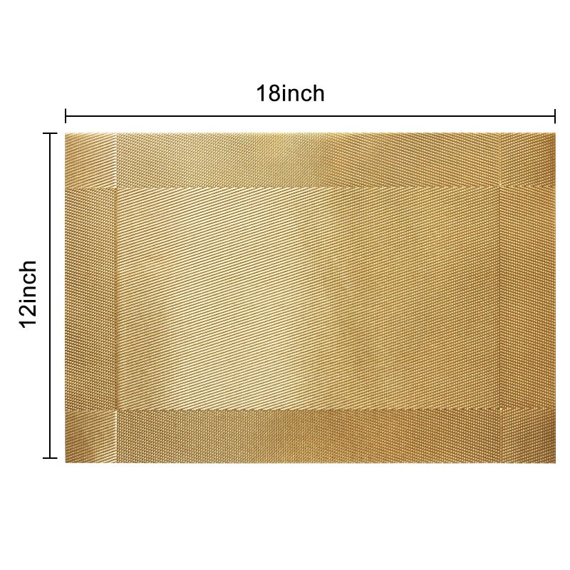 Trophable Placemats Set of 6, Table Placemats Heat Resistant Woven Placemats Washable PVC Place Mats Woven Vinyl Placemats Non-Slip Stain Resistant Kitchen Table Placemats Easy to Cleanâ€¦ - Image 5