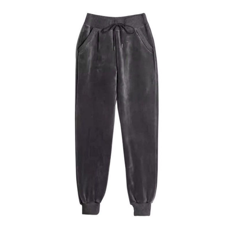 One-piece/suit Lamb Velvet Silver Fox Velvet Sweatshirt Sports suit Mens fleece-lined Thickened Plus Fat plus size Warm Hood Lambskin gray pants
