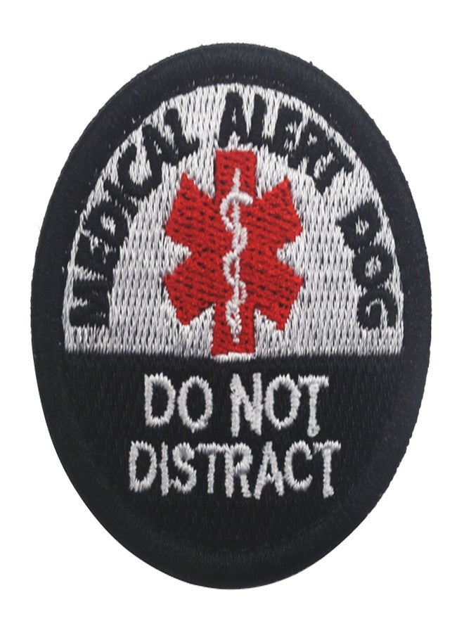 ODSP 3PCS Stop Do Not Pet Do Not Distract Patch, Medical Alert Dog Do Not Distract Patch, Psychiatric Service Dog Medical Alert Symbol Fastener Hook & Loop Patch for Pet Harnesses - 1.97inch Diameter - Image 2