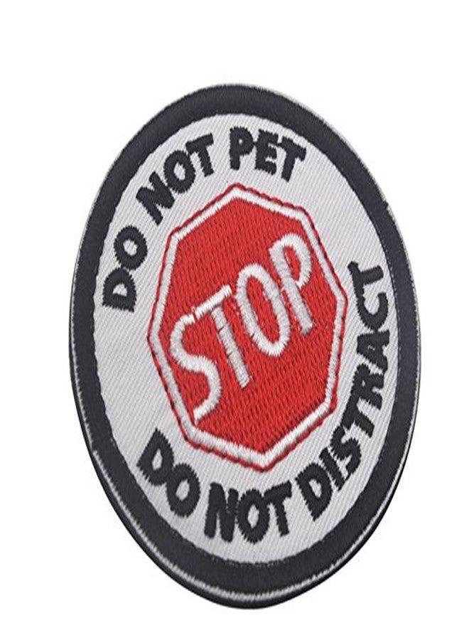 ODSP 3PCS Stop Do Not Pet Do Not Distract Patch, Medical Alert Dog Do Not Distract Patch, Psychiatric Service Dog Medical Alert Symbol Fastener Hook & Loop Patch for Pet Harnesses - 1.97inch Diameter - Image 4