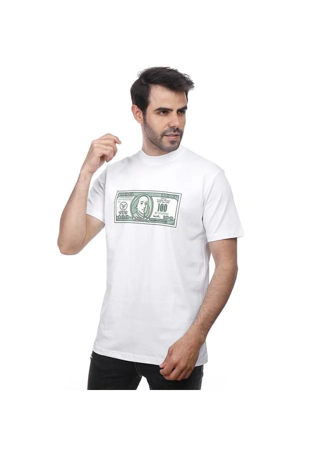 Coup Coup - Dollar Print T-Shirt with Short Sleeves