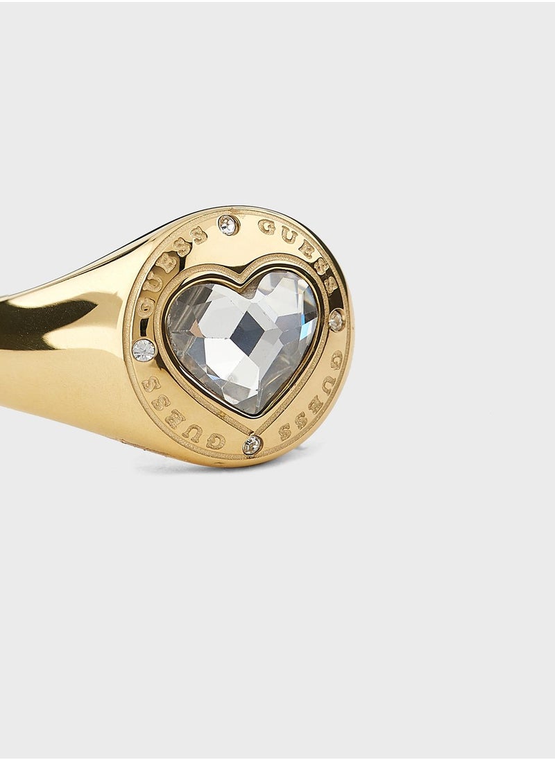 GUESS - Crystal Heart Ring - Image 1
