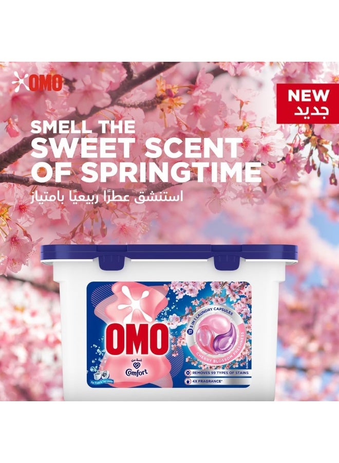 Omo Comfort 3In1 Laundry Capsules Cherry Blossom Freshness 15 Capsules - Image 3